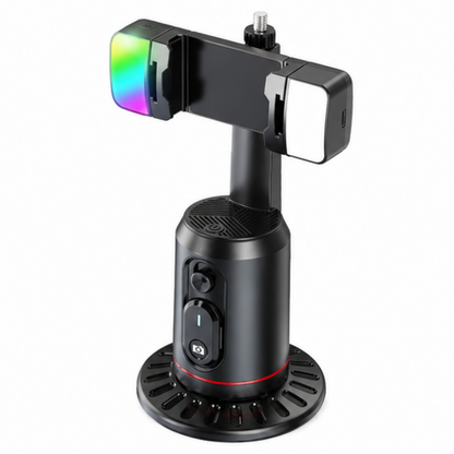 AI Smart Gimbal Tripod 360 Face Tracking Phone Holder 2 Lights Stabilizer