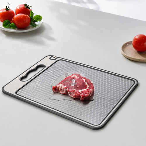 Premium Double-Sided Metal Cutting Board Chopping Board Kitchen Food Prep Board