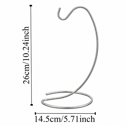 1X Metal Banana Hanger Fruit Rack Hook Stand Kitchen Organizer