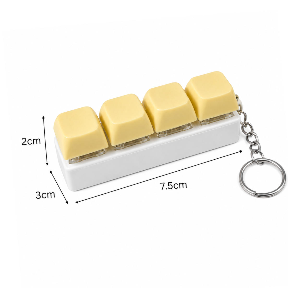 Keyboard Fidget Keychain Clicker Keycap Finger Stress Relief Toy