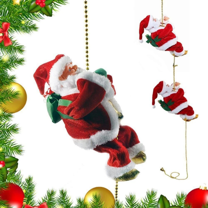 Animated Climbing Santa Christmas Decoration Musical Hanging Toy