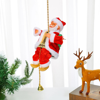 Animated Climbing Santa Christmas Decoration Musical Hanging Toy