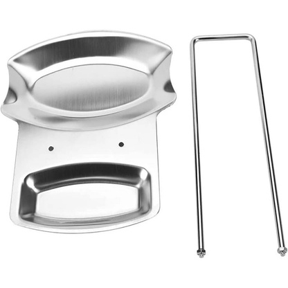 Stainless Steel Pot Lid Holder Spoon Rack Kitchen Drip Tray