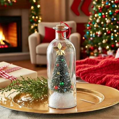 Christmas Tree Message Bottle LED Voice Recording Ornament Gift