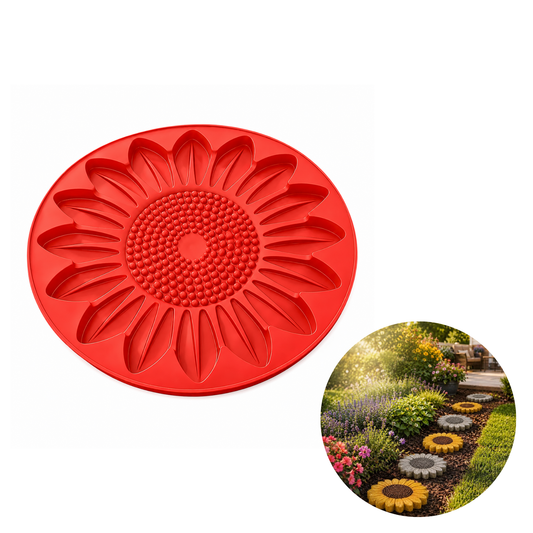1X Sunflower Stepping Stone Mold Reusable Concrete Garden Paver DIY