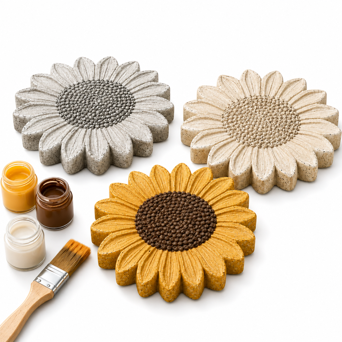 1X Sunflower Stepping Stone Mold Reusable Concrete Garden Paver DIY