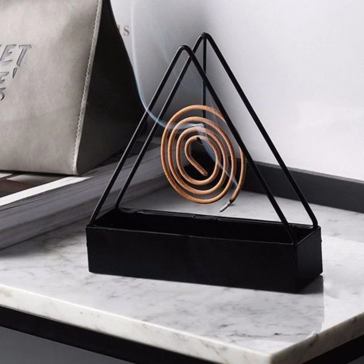 Mosquito Coil Holder Stand Retro Iron Incense Burner Bug Repellent