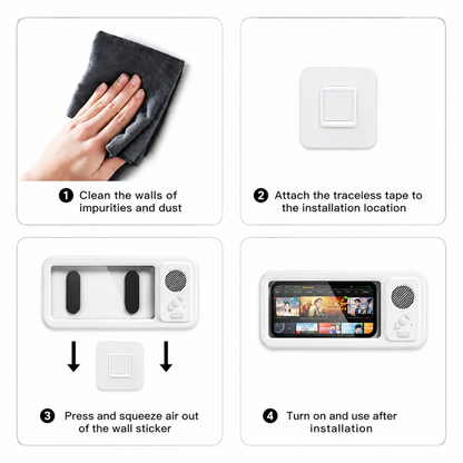 Waterproof Bluetooth Shower Phone Holder Speaker Touch Screen