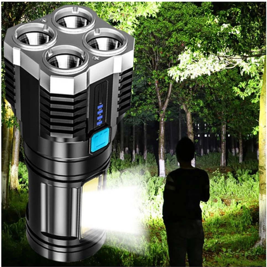 1x Super Bright 1200000LM LED Torch Rechargeable USB Type A Flashlight