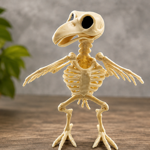 Crow Skeleton Animal Fake Bird Halloween Decoration Scary Model Prop