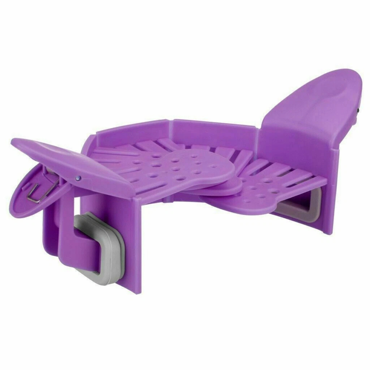 Purple Creative Silicone Foldable Clip On Kitchen Strainer Collapsible Colander
