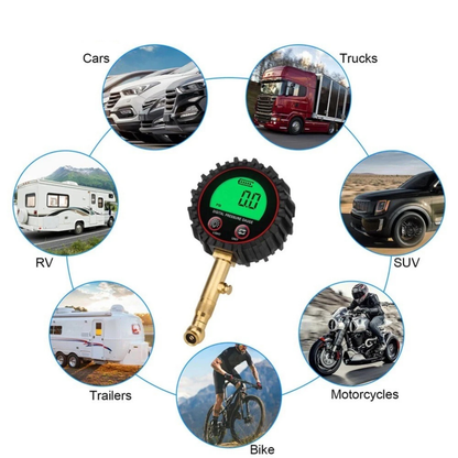 Accurate Digital Tyre Pressure Gauge 255PSI Car Truck Motorcycle Tester