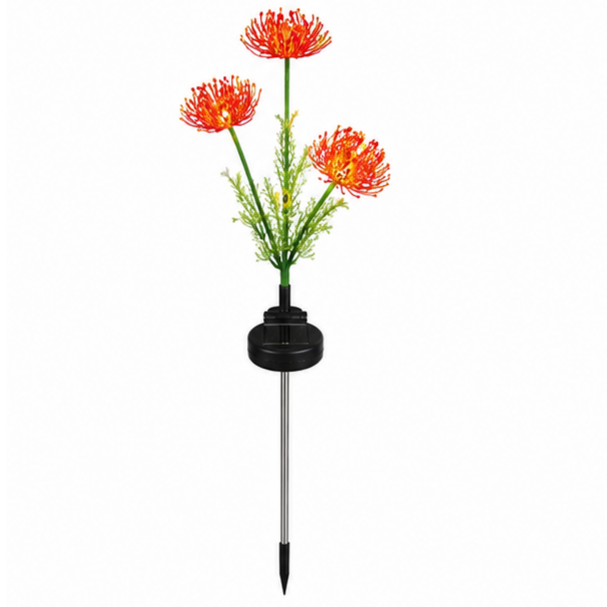 Red Waterproof Solar Garden Flower Lights Outdoor Courtyard LED Decoration