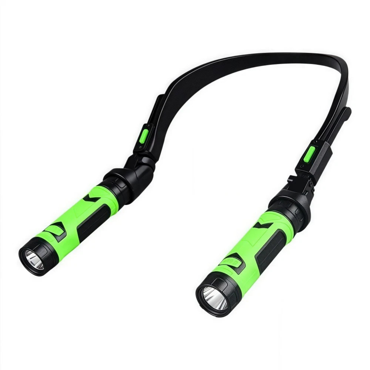 Green Rechargeable LED Neck Light Magnetic Headlamp Cycling Camping