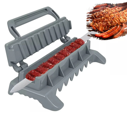Portable Folding Kebab Skewer Maker BBQ Meat Kabob Press Outdoor Tool