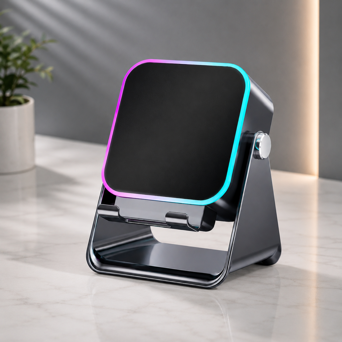 5 in 1 Wireless Bluetooth Speaker Charging Phone Stand Black
