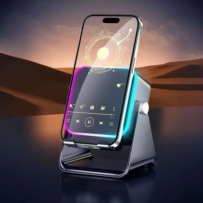 5 in 1 Wireless Bluetooth Speaker Charging Phone Stand Black