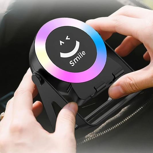 Wireless Induction Bluetooth Speaker RGB Light Stereo Phone Stand