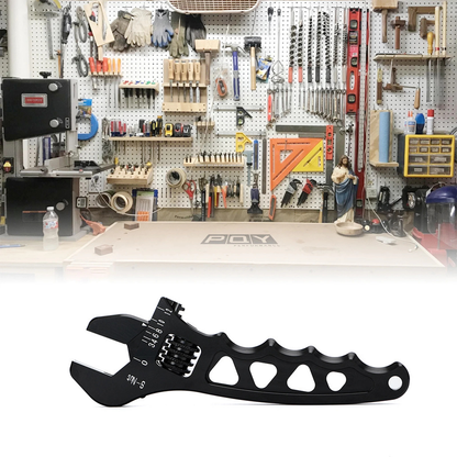 Black 3AN 12AN Adjustable Aluminium Wrench Fitting Spanner Multitool Set