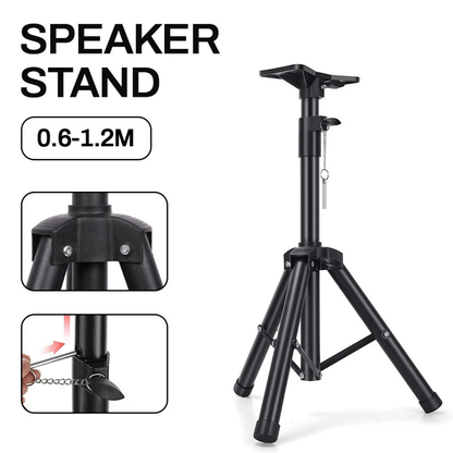 Adjustable Speaker Stand Tripod 0.6-1.2M Heavy Duty Audio Stands Holder Kit