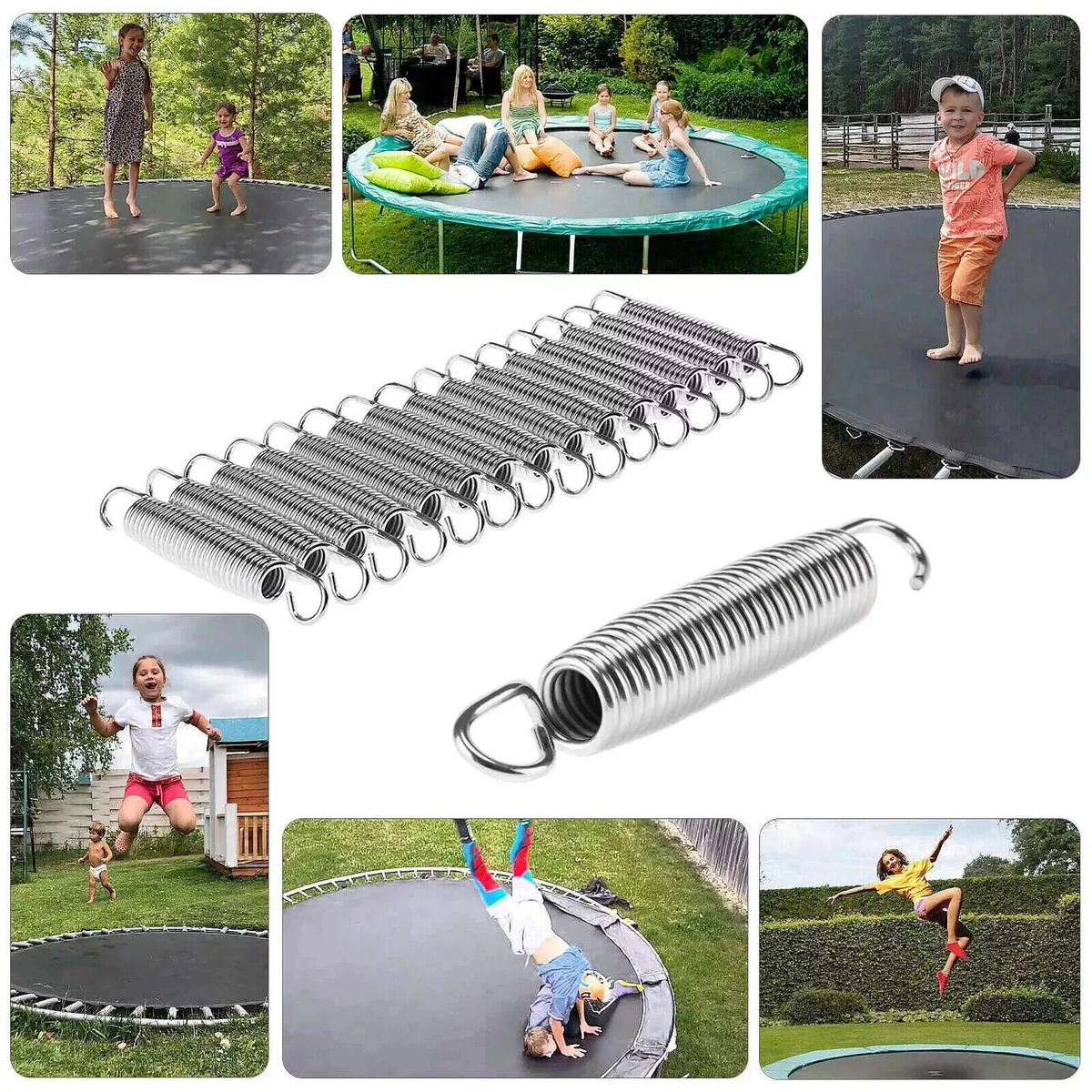 35x 5.5 Inch Heavy Duty Trampoline Spring Replacement Set for Outdoor Use