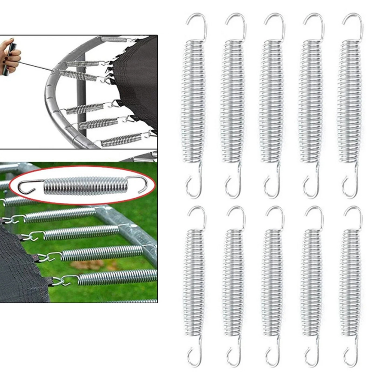 35x 5.5 Inch Heavy Duty Trampoline Spring Replacement Set for Outdoor Use