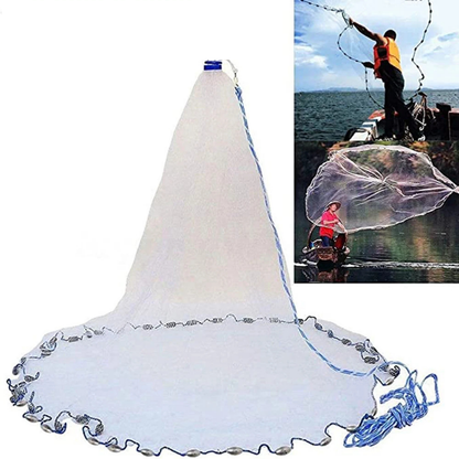3.6M 12FT Saltwater Fishing Cast Net Nylon Hand Throw Bait Net Fishing Bait