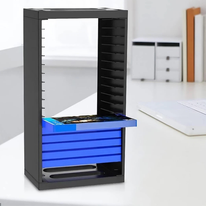 CD Storage Rack Holds 18 Cases Sturdy Organiser for Home Office Storage Box