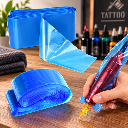 200x Disposable Tattoo Clip Cord Sleeves Blue Protective Protection Supplies