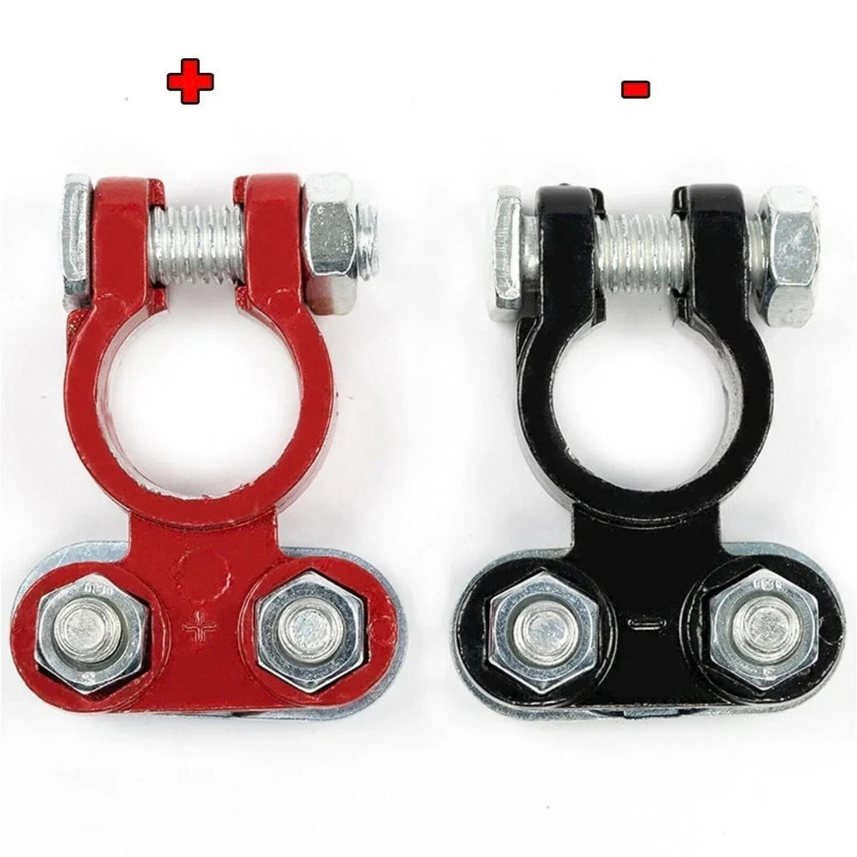 2X 6V 12V Battery Terminal Connectors Positive Negative Car Battery Set Kit