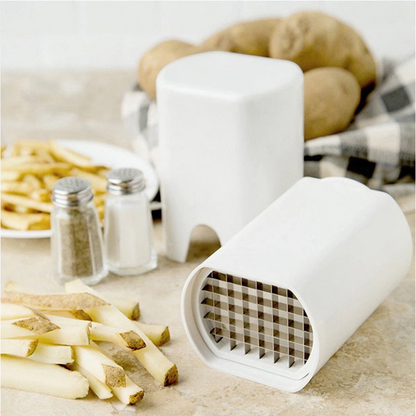 White Potato Chopper French Fry Cutter Hand Kitchen Cutting Tool Slicer Set