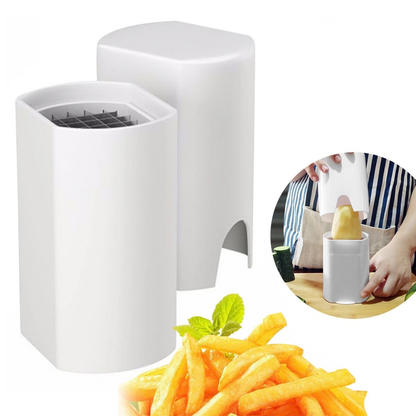 White Potato Chopper French Fry Cutter Hand Kitchen Cutting Tool Slicer Set