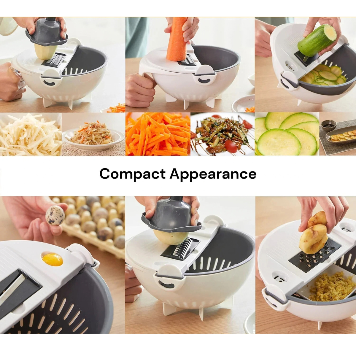 9 in 1 Vegetable Cutter Slicer Chopper Grater with Basket Kitchen Tools Set