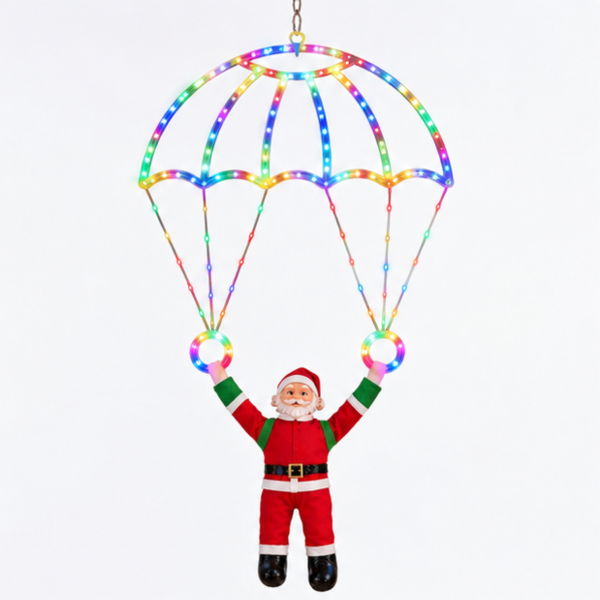 Solar Santa Parachute Christmas Lights Outdoor LED Garden Decoration Light