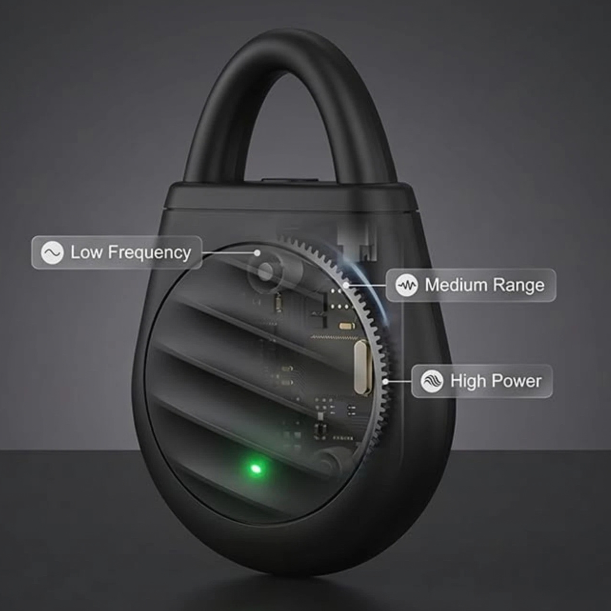 Black Ultrasonic Repellent Keychain Portable Pest Deterrent Device Kit