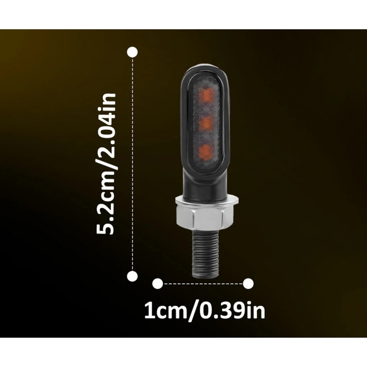 4X LED Motorcycle Turn Signal Lights Amber 12V IP67 Indicator Lamp Set Tool
