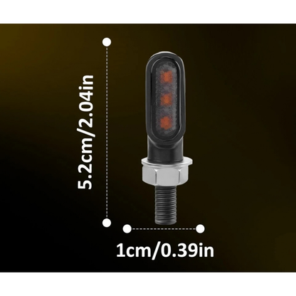 4X LED Motorcycle Turn Signal Lights Amber 12V IP67 Indicator Lamp Set Tool