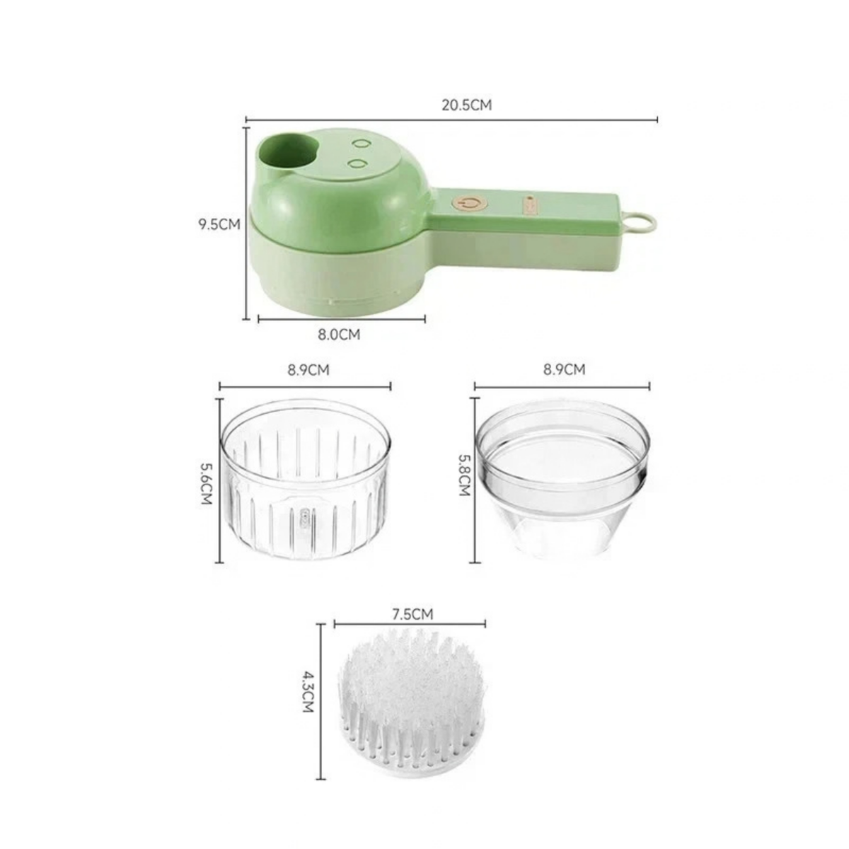 Electric Vegetable Cutter 4 in 1 USB Food Chopper Kitchen Slicing Tools Set