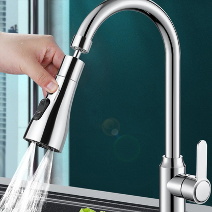 360° Swivel Kitchen Faucet Sprayer Head 3 Modes Replacement Nozzle Silver