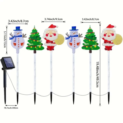 Solar Christmas Stake Lights LED Garden Decorations Outdoor Lighting #A