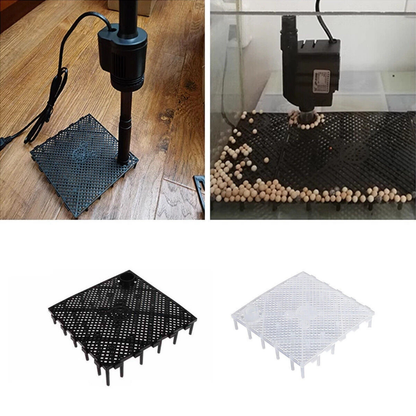 10x Black Aquarium Under Gravel Filter Plates PVC Fish Tank Filter System