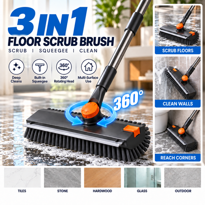 CleanFlex™ 3-in-1 Floor Scrub Brush