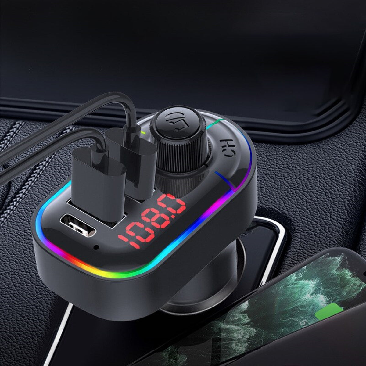 FM Transmitter Bluetooth Wireless Dual USB Charger 5.0 Radio Car Kit Adapter