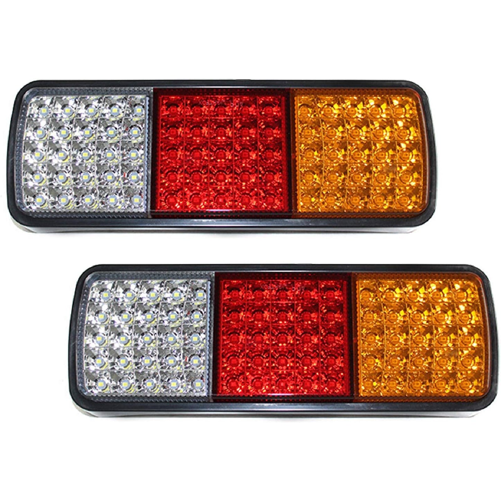 2x 75 LED Tail Lights 12V Trailer Truck Light Stop Indicator Reverse Lamp