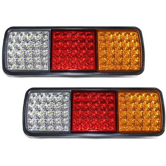 2x 75 LED Tail Lights 12V Trailer Truck Light Stop Indicator Reverse Lamp