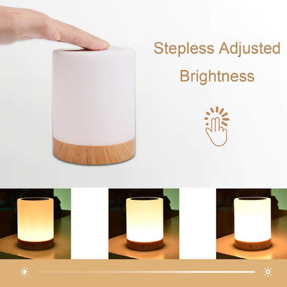 7 Colour RGB Touch LED Lamp Bedside Night Light Mood Dimmable USB Rechargeable