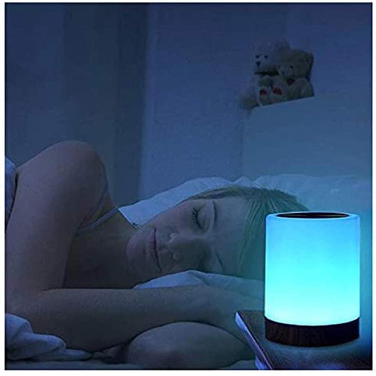 7 Colour RGB Touch LED Lamp Bedside Night Light Mood Dimmable USB Rechargeable