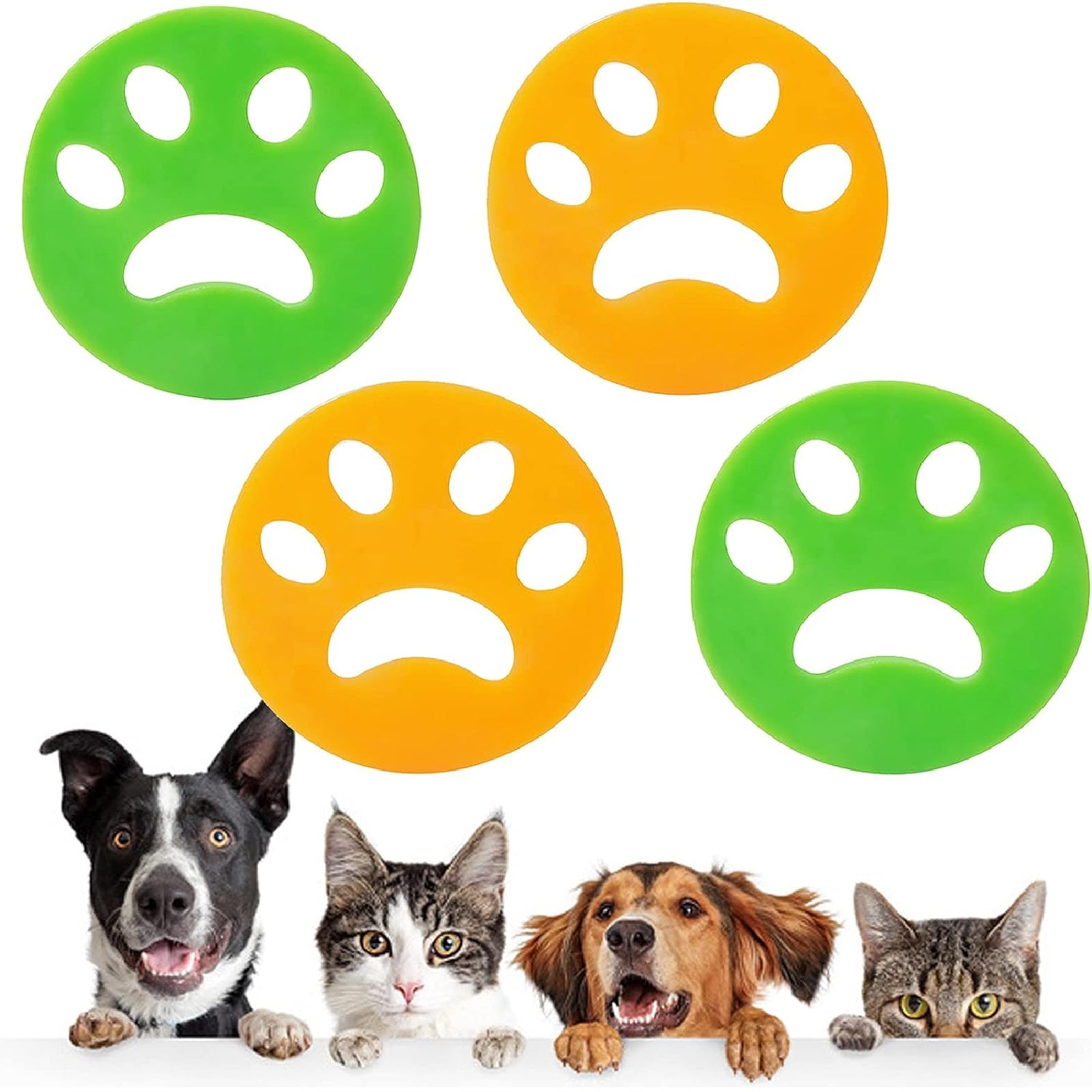 Pet Hair Remover Cat Fur Dog Hair Lint Remover Laundry Washing Machine 4 Pieces