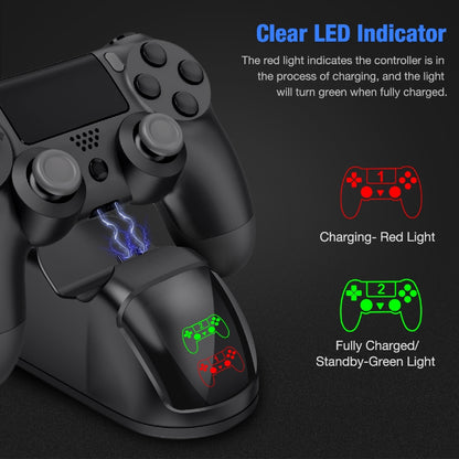 PS4 Controller Charger Dual Shock Station Playstation LED Charging Dock Stand