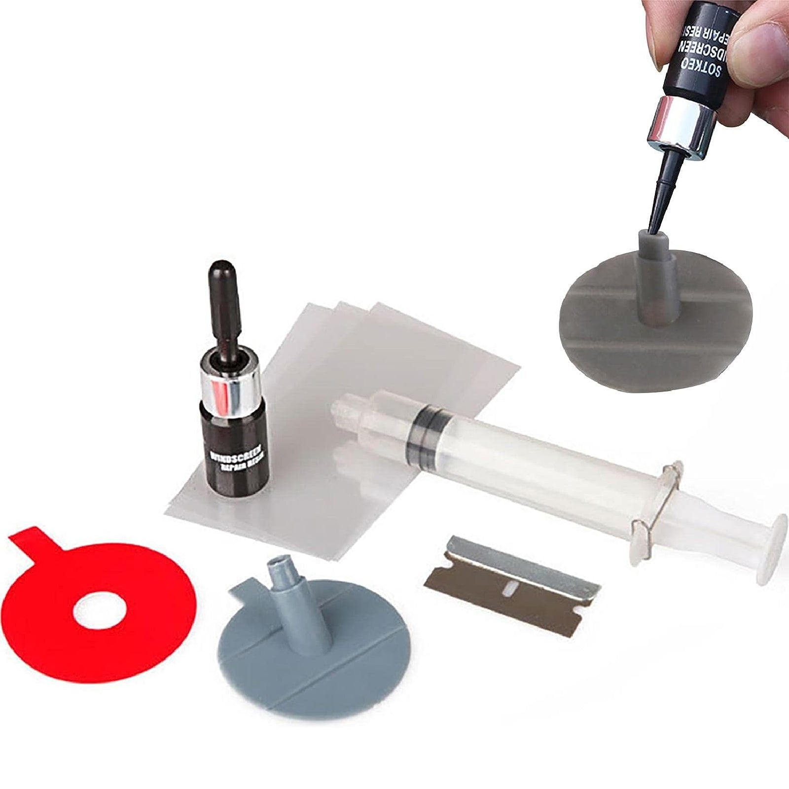 Windscreen Repair Kit Car Glass Windshield Tool Window Crack Chip Resin Recovery
